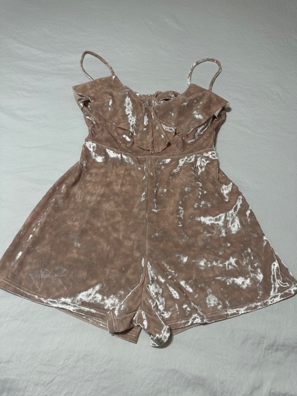 Urban Outfitters Velvet Blush Pink Romper